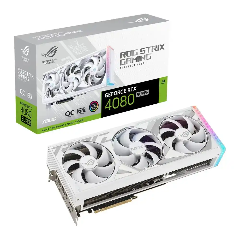 ASUS NVIDIA GeForce RTX 4080 SUPER 16GB ROG STRIX OC White Edition Ada Lovelace Graphics Card